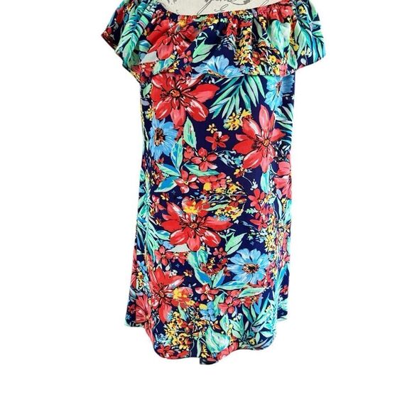 Chetta B Red and Blue Ruffled Tiered Sundress - Picture 2 of 10